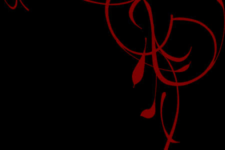 Abstract Red Swirlson Black Background