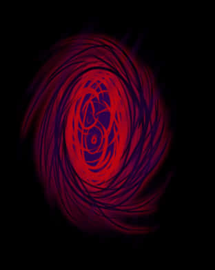 Abstract Red Swirlson Black Background