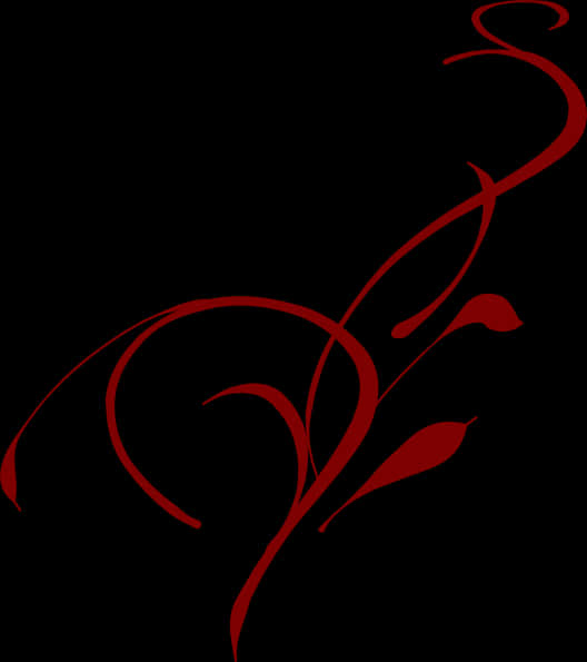 Abstract Red Vine Design