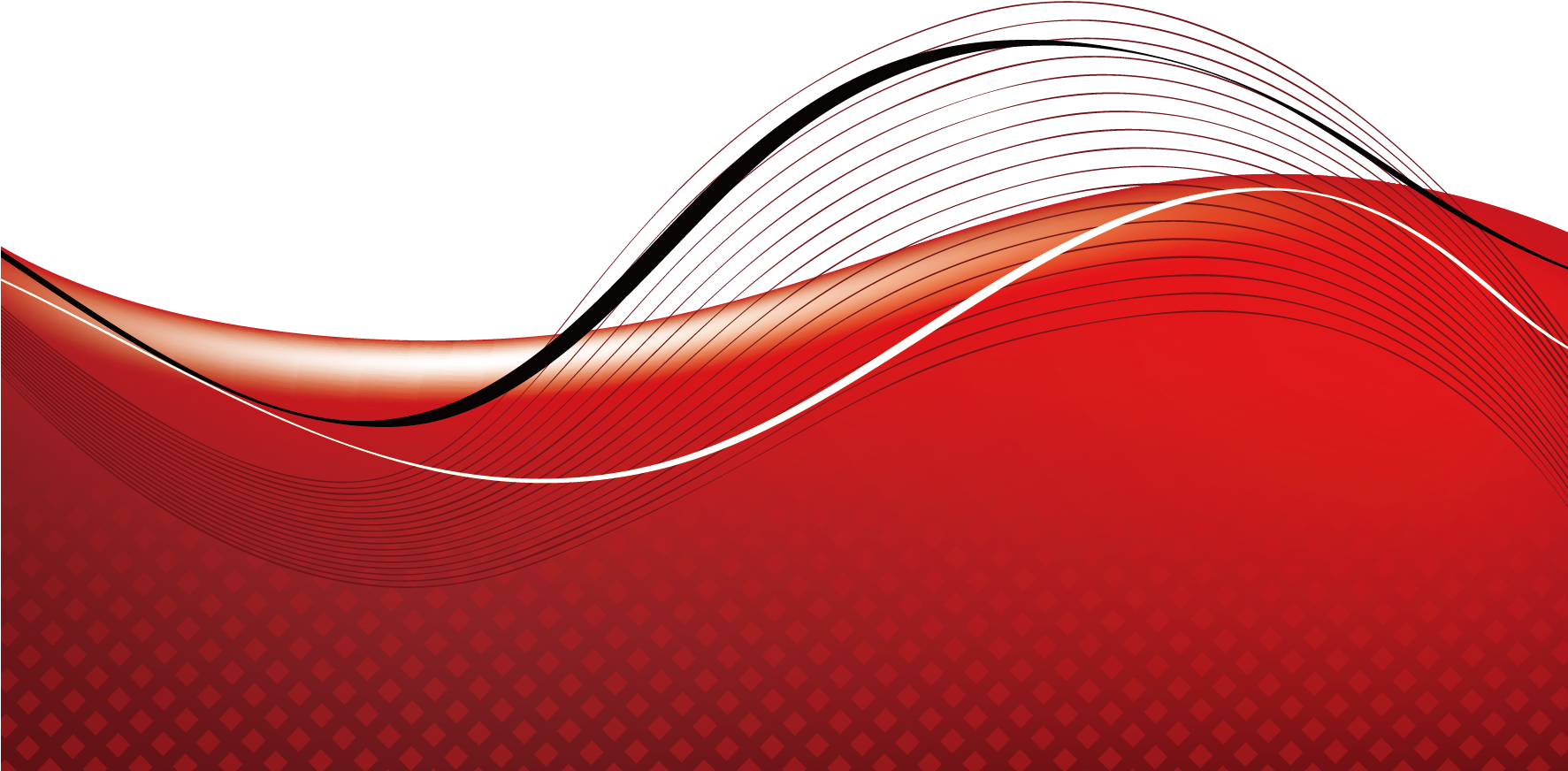 Abstract Red Wave Design