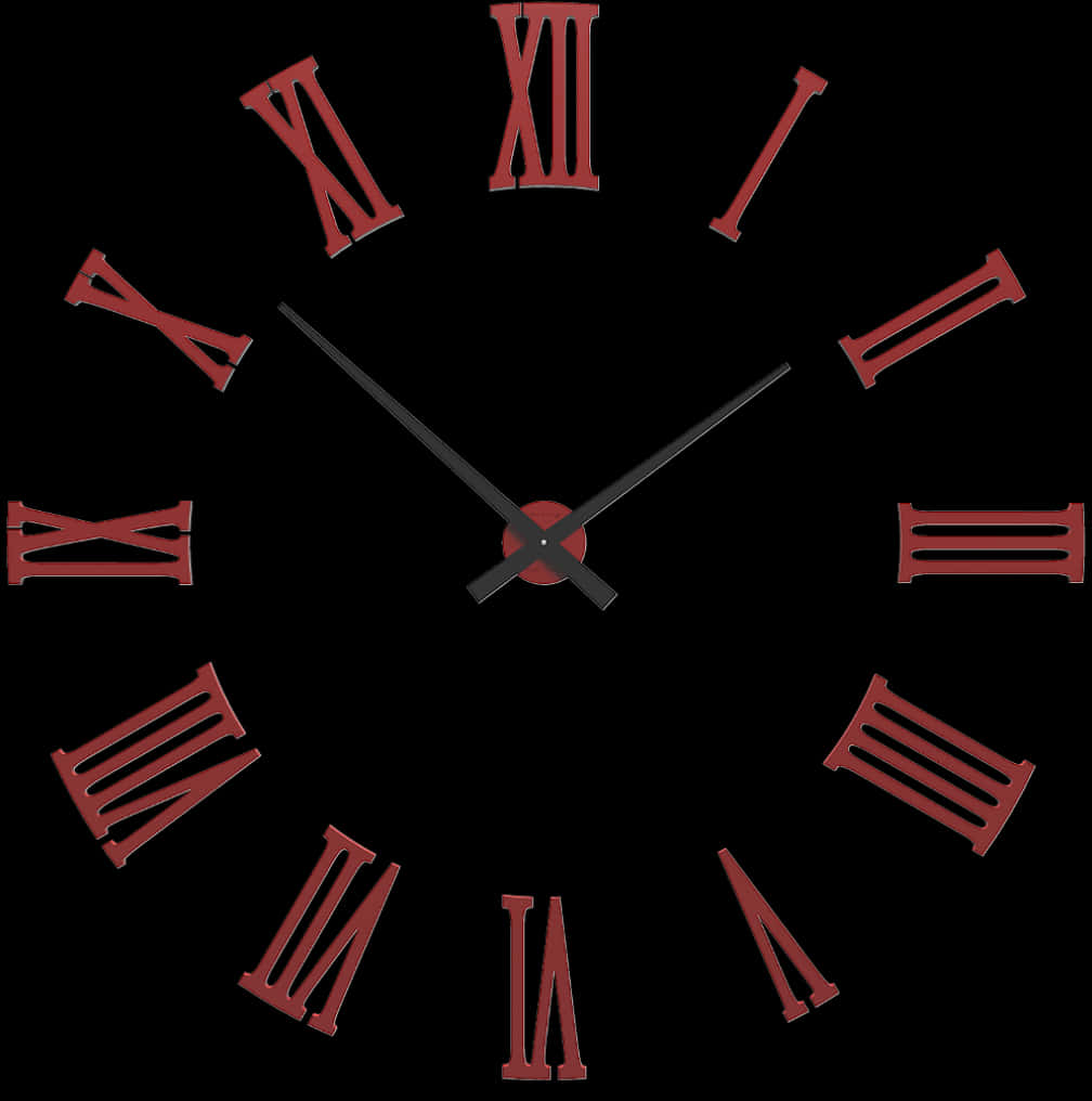 Abstract Roman Numerals Clock