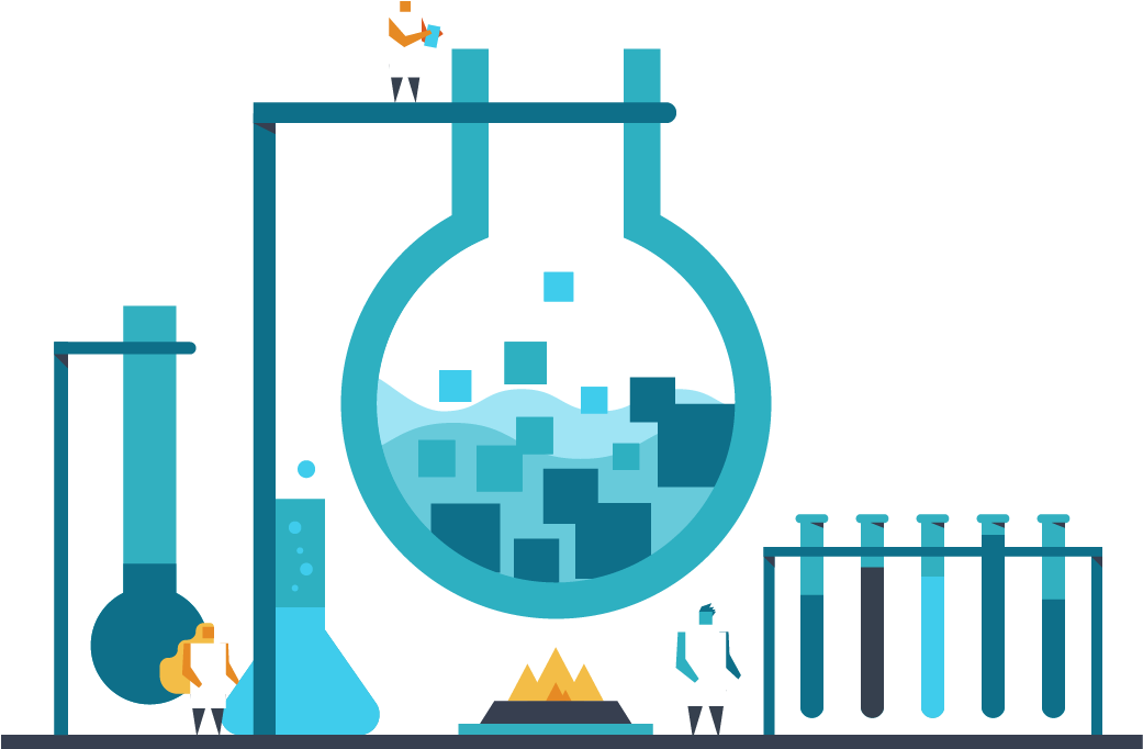 Abstract Science Lab Vector Illustration