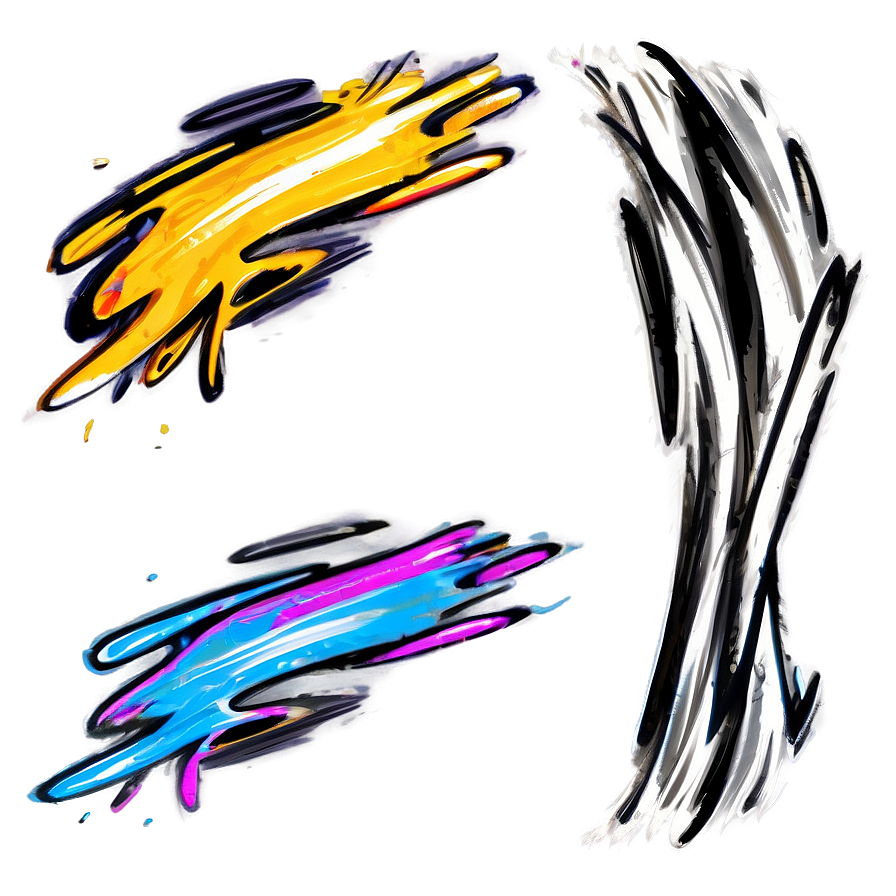 Abstract Scribble Brushes Png 06202024