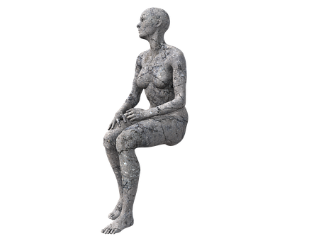 Abstract Sculpture Seated Female Figure