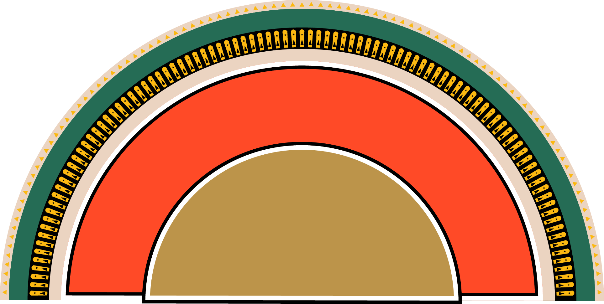 Abstract Semicircle Design
