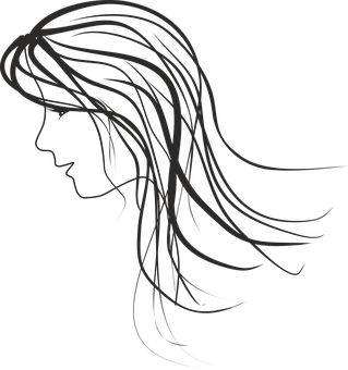 Abstract Silhouetteof Woman Profile