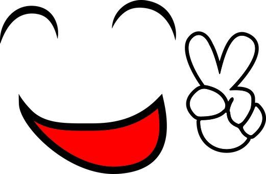 Abstract Smiley Face Peace Sign