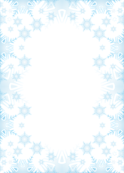 Abstract Snowflake Frame Design