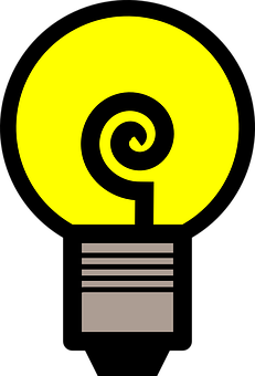 Abstract Spiral Lightbulb Graphic