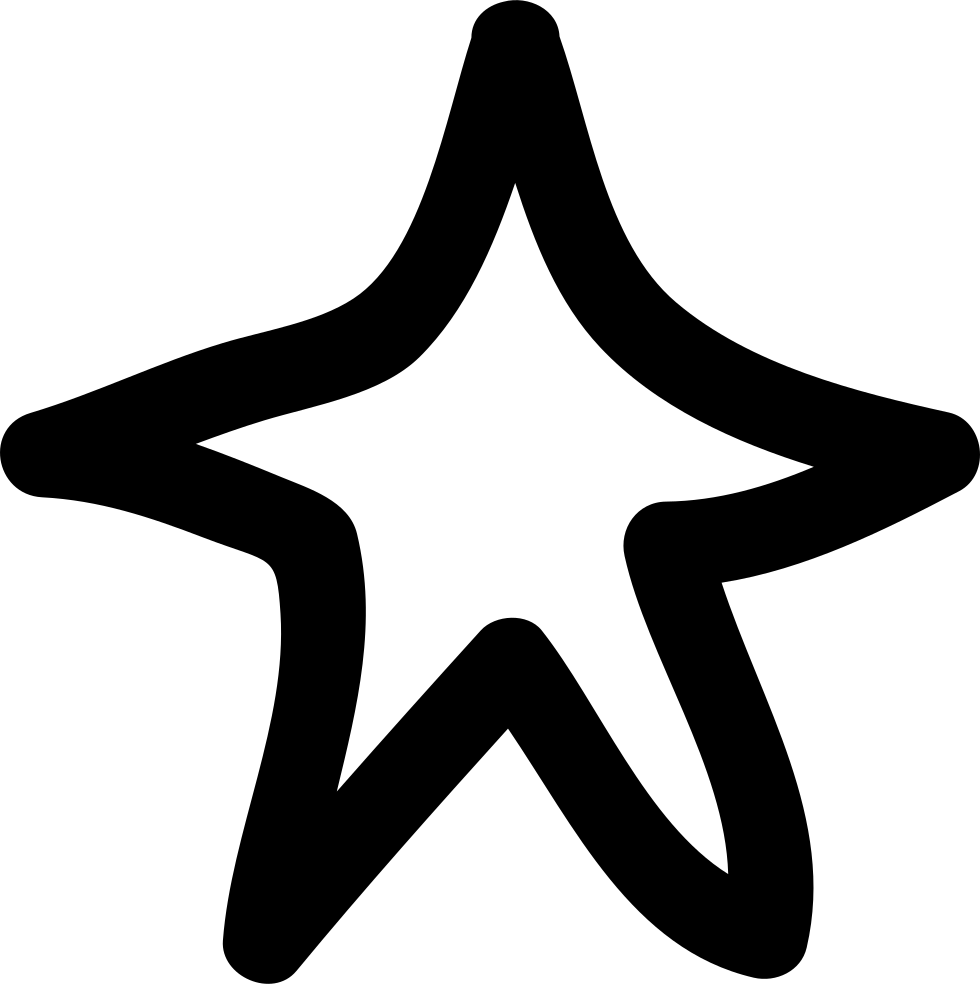 Abstract Star Doodle Outline