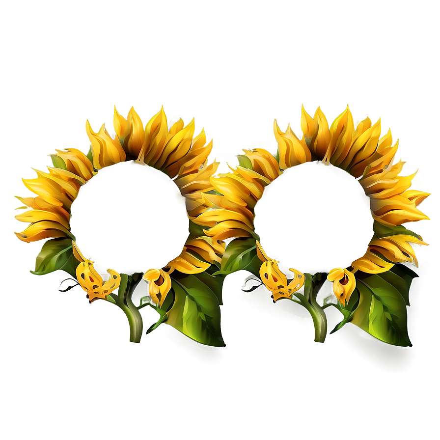 Abstract Sunflower Art Png Xgm