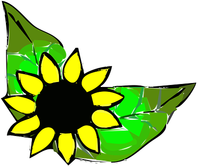 Abstract Sunflower Artwork