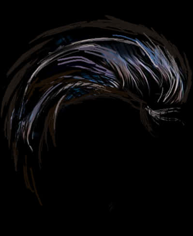 Abstract Swept Hair Art