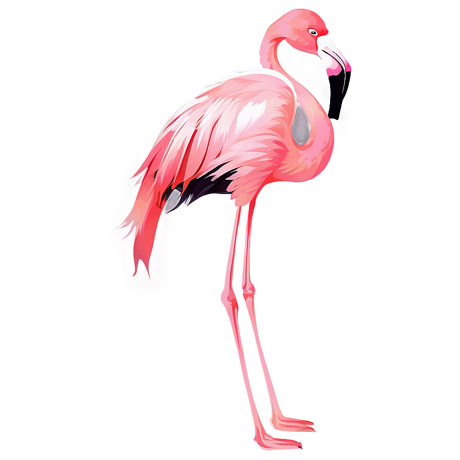 Abstract Tropical Flamingo Art Png Dfp