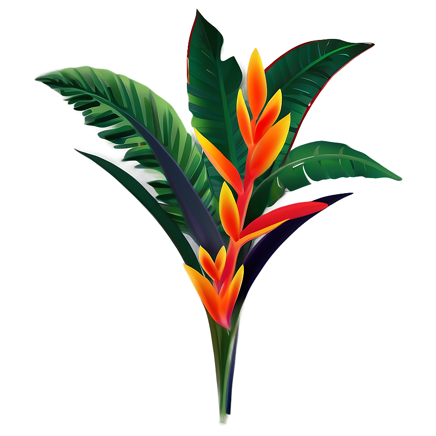 Abstract Tropical Plant Png Xyy