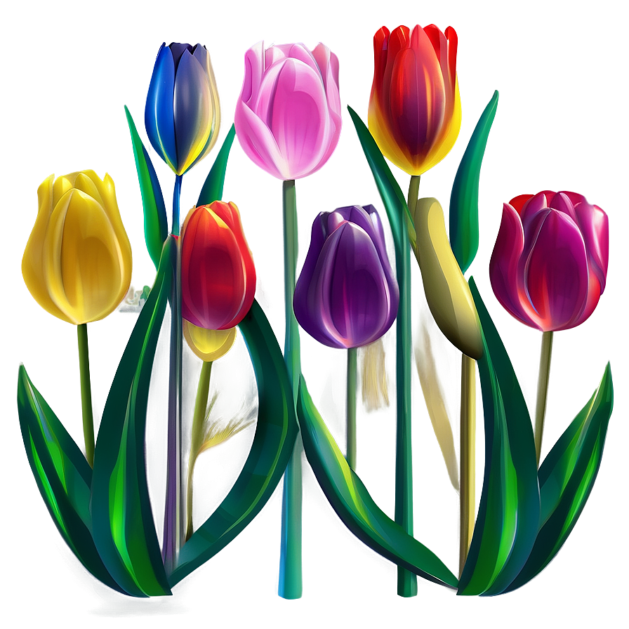 Abstract Tulips Art Png 05242024