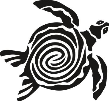 Abstract Turtle Silhouette