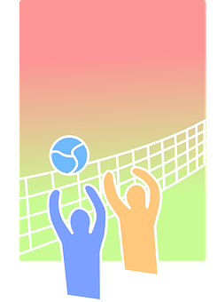 Abstract Volleyball Block Graphic