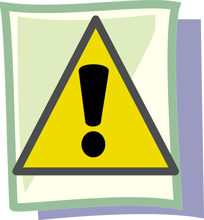 Abstract Warning Sign Graphic