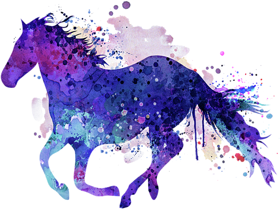 Abstract Watercolor Horse Art