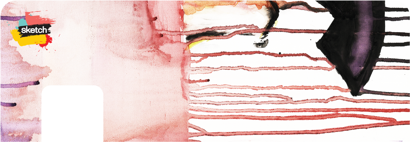 Abstract Watercolor Sketch Banner