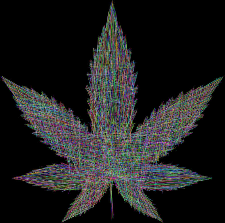 Abstract Weed Leaf Art