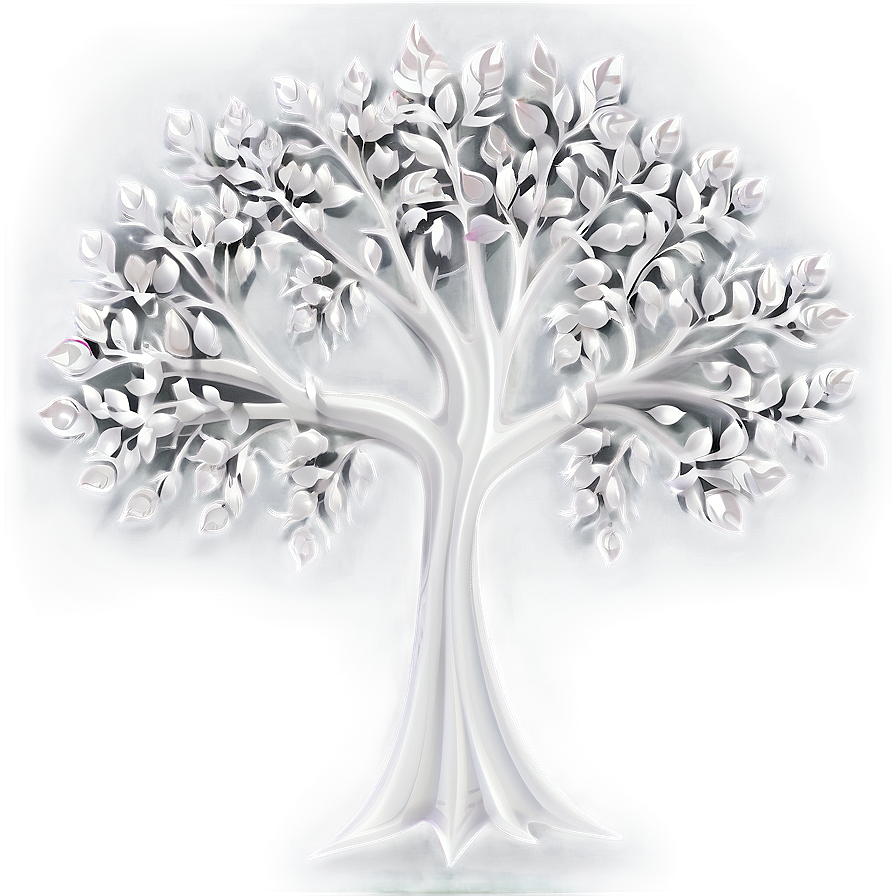 Abstract White Tree Picture Png Rsx