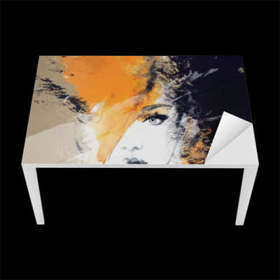 Abstract Woman Art Table Design