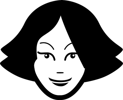 Abstract Woman Face Blackand White