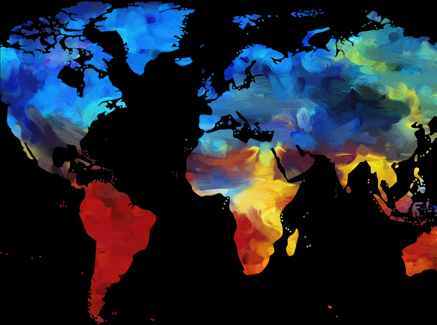 Abstract World Map Artwork