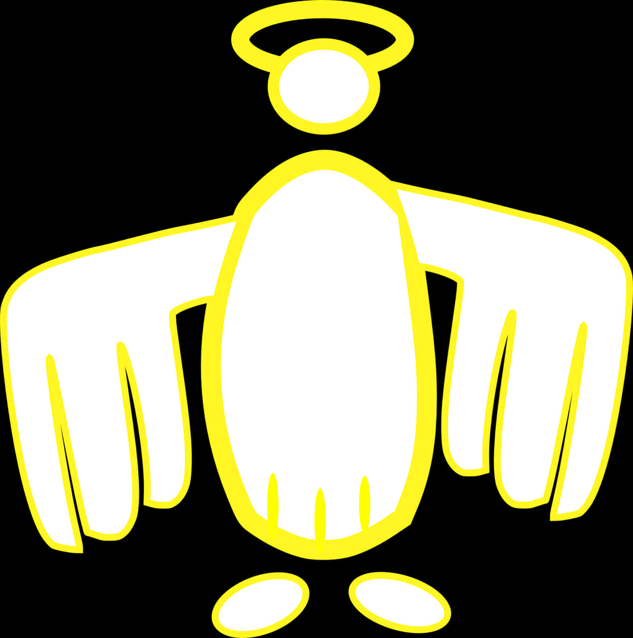 Abstract Yellow Angel Vector