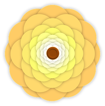 Abstract Yellow Flower Illustration