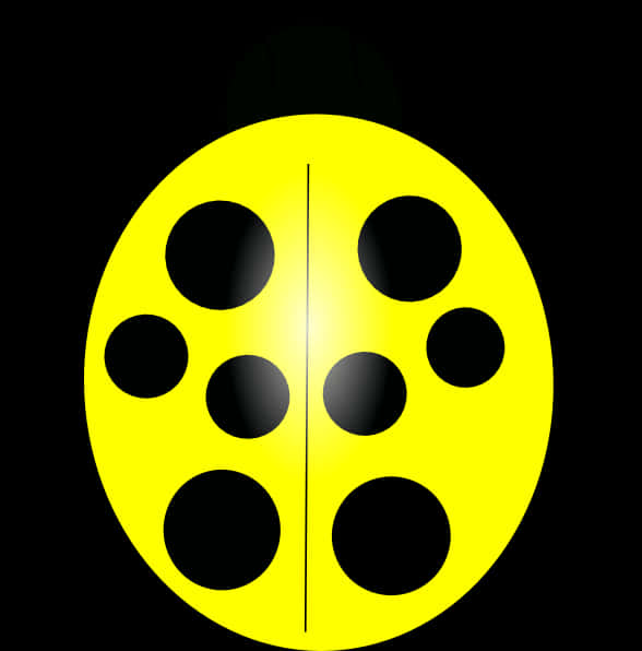Abstract Yellow Ladybug Design