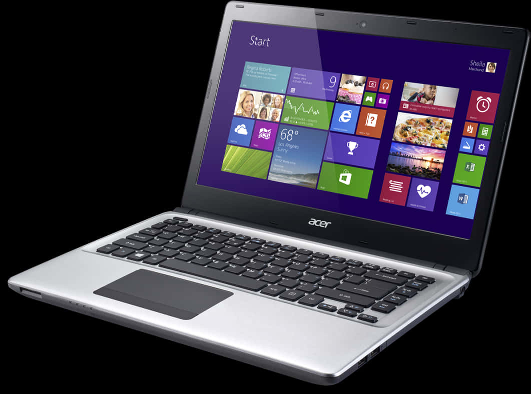 Acer Laptop Windows8 Start Screen