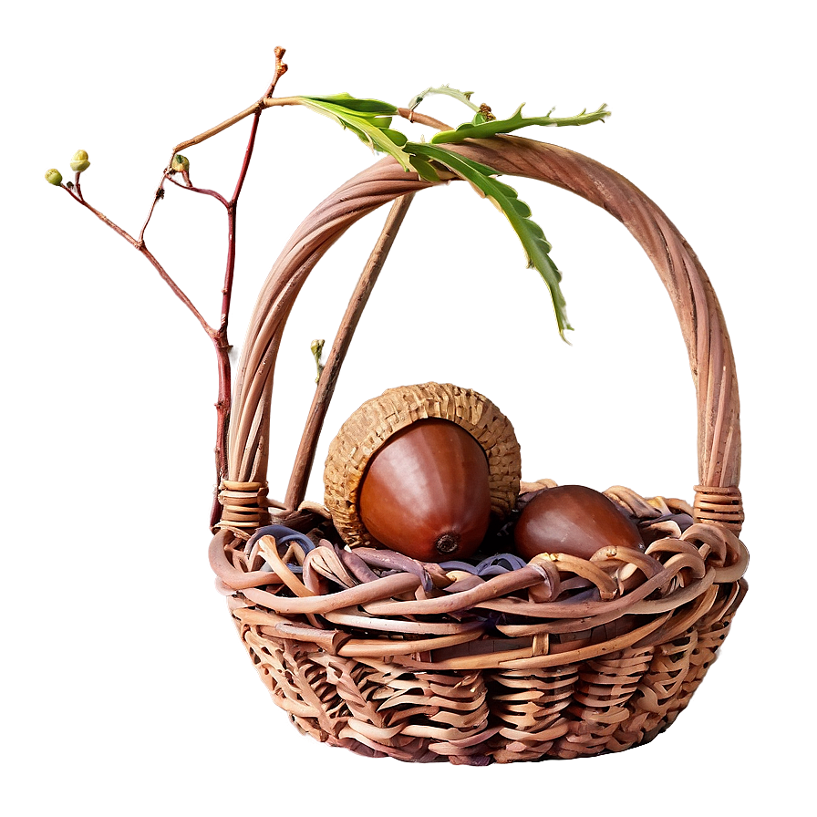 Acorn In Basket Png 05252024