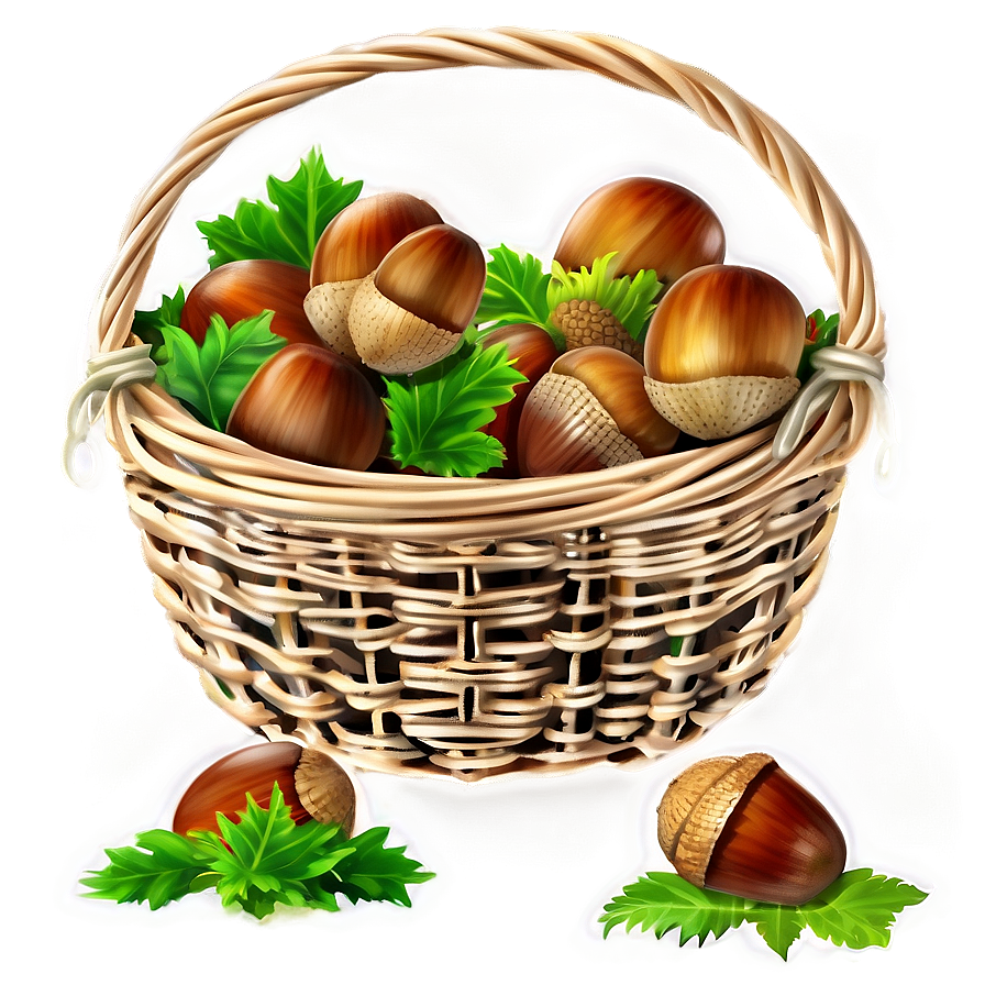 Acorn In Basket Png Gna