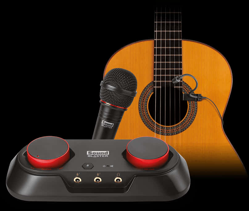 Acoustic Guitarand Microphone Setup