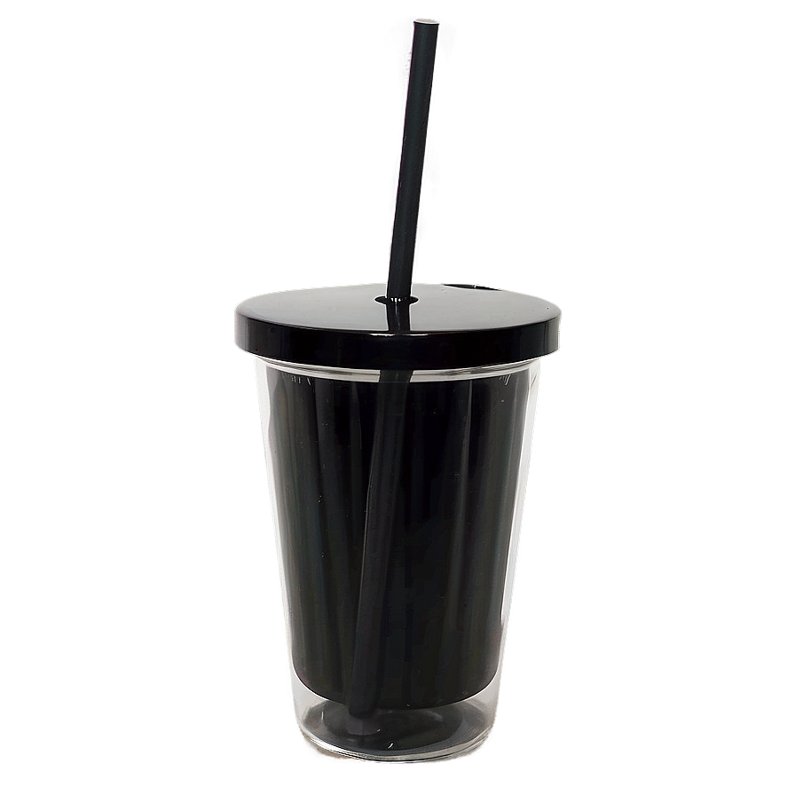 Acrylic Tumbler Cup With Straw Png 45