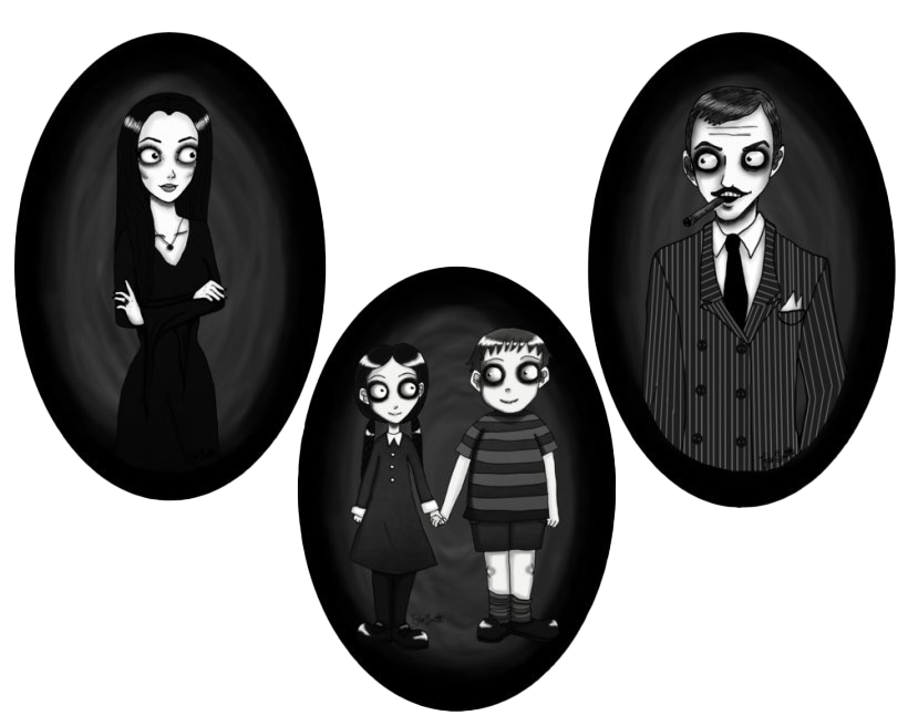 Addams Family Portraits