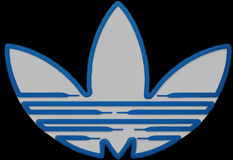 Adidas Trefoil Logo Blue Outline