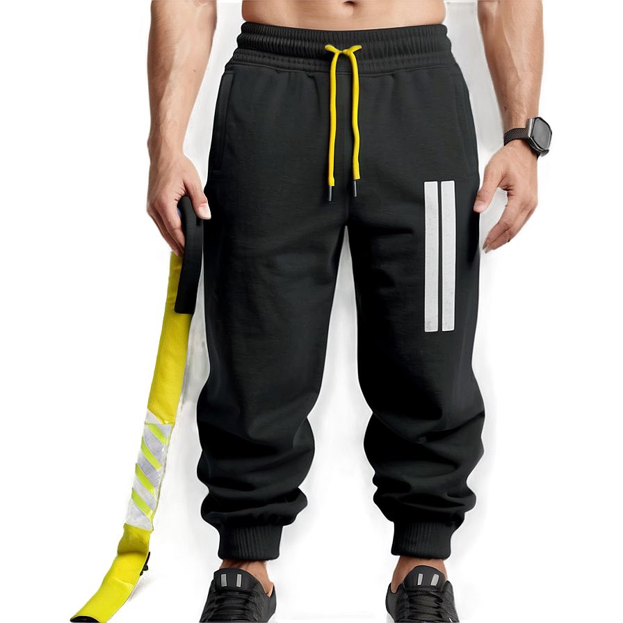 Adjustable Black Sweatpants Png Pop