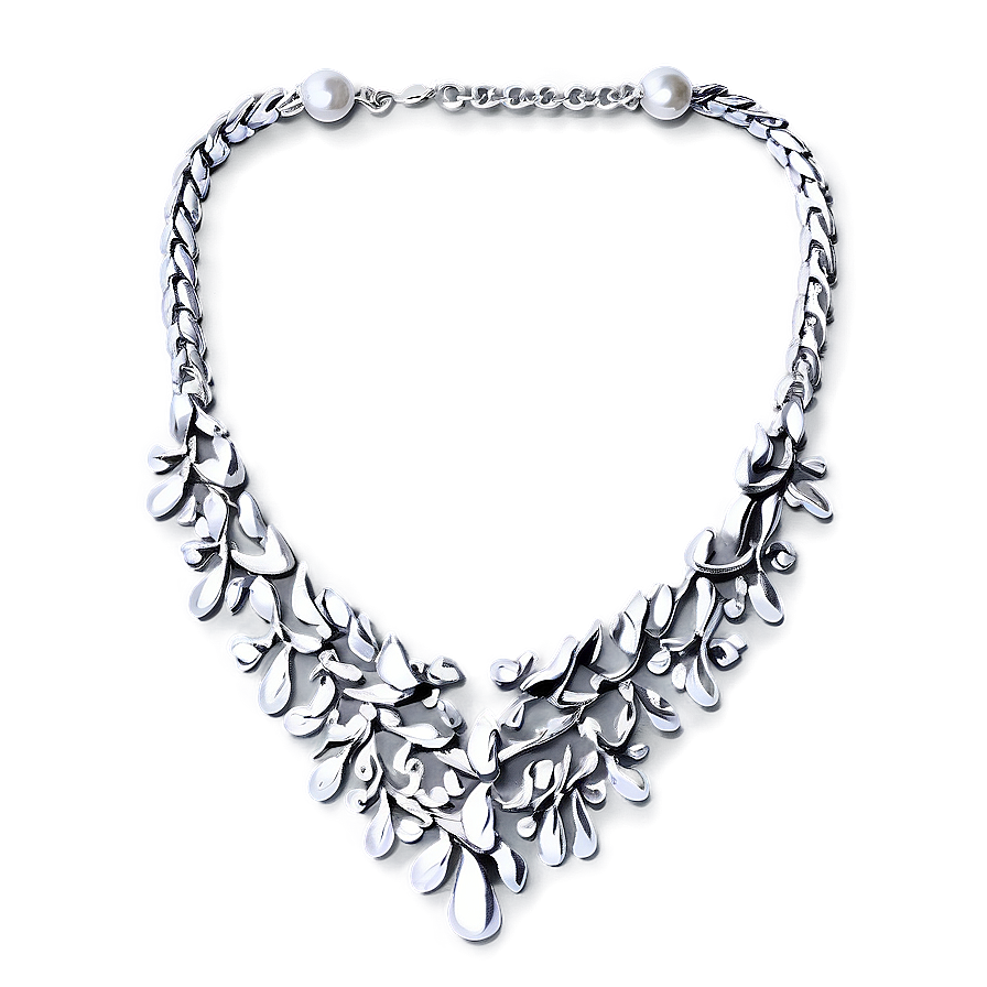 Adjustable Silver Necklace Png 6