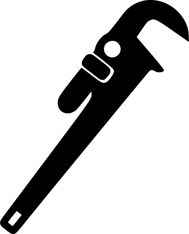Adjustable Wrench Silhouette Plumbing Tool.png