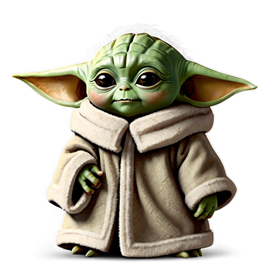 Adorable Baby Yoda Character Png Bcm