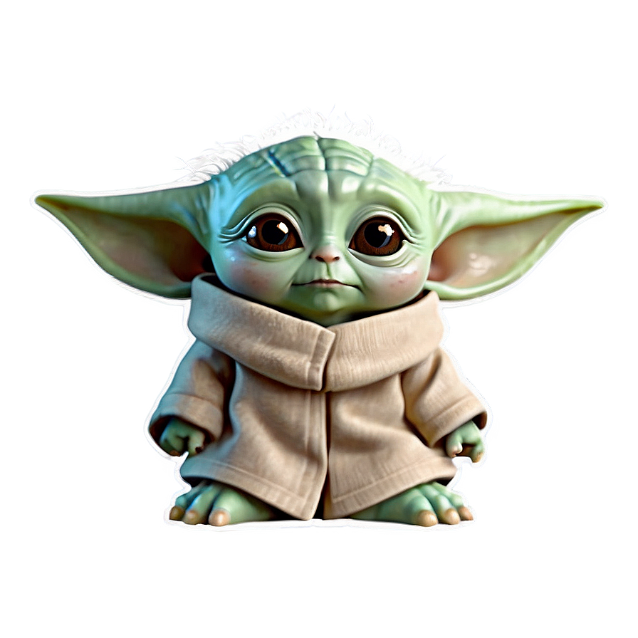 Adorable Baby Yoda Character Png Skq