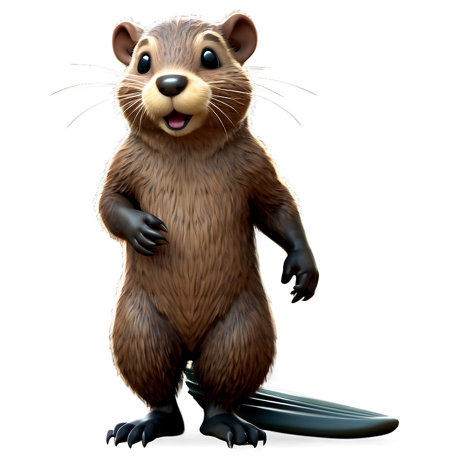 Adorable Beaver Mascot Png 05242024