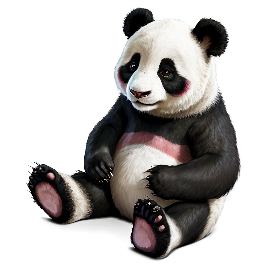 Adorable Panda Artwork Png Awm68