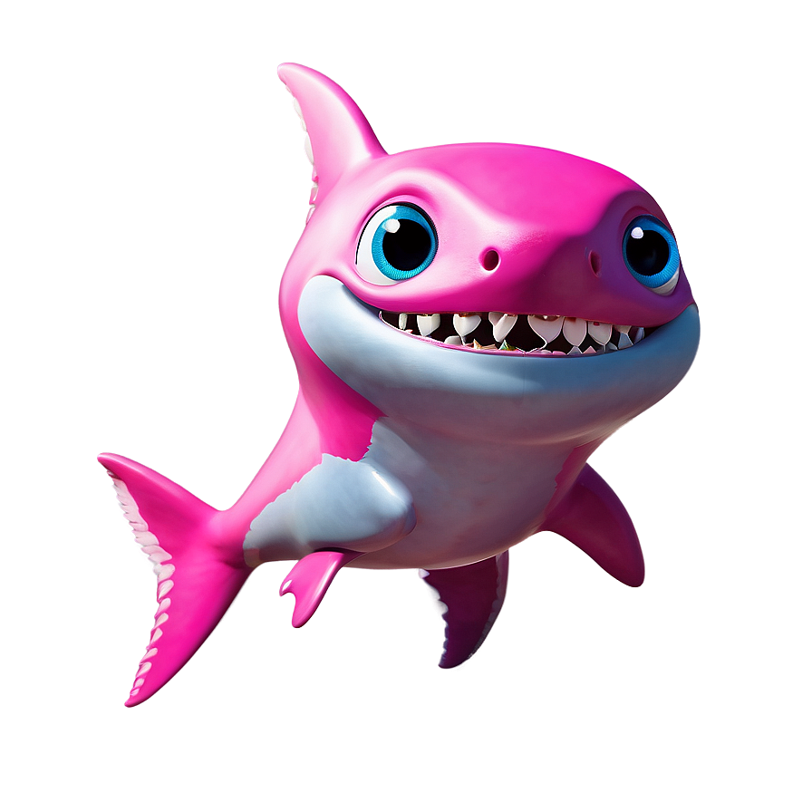 Adorable Pink Baby Shark Illustration Png 05262024