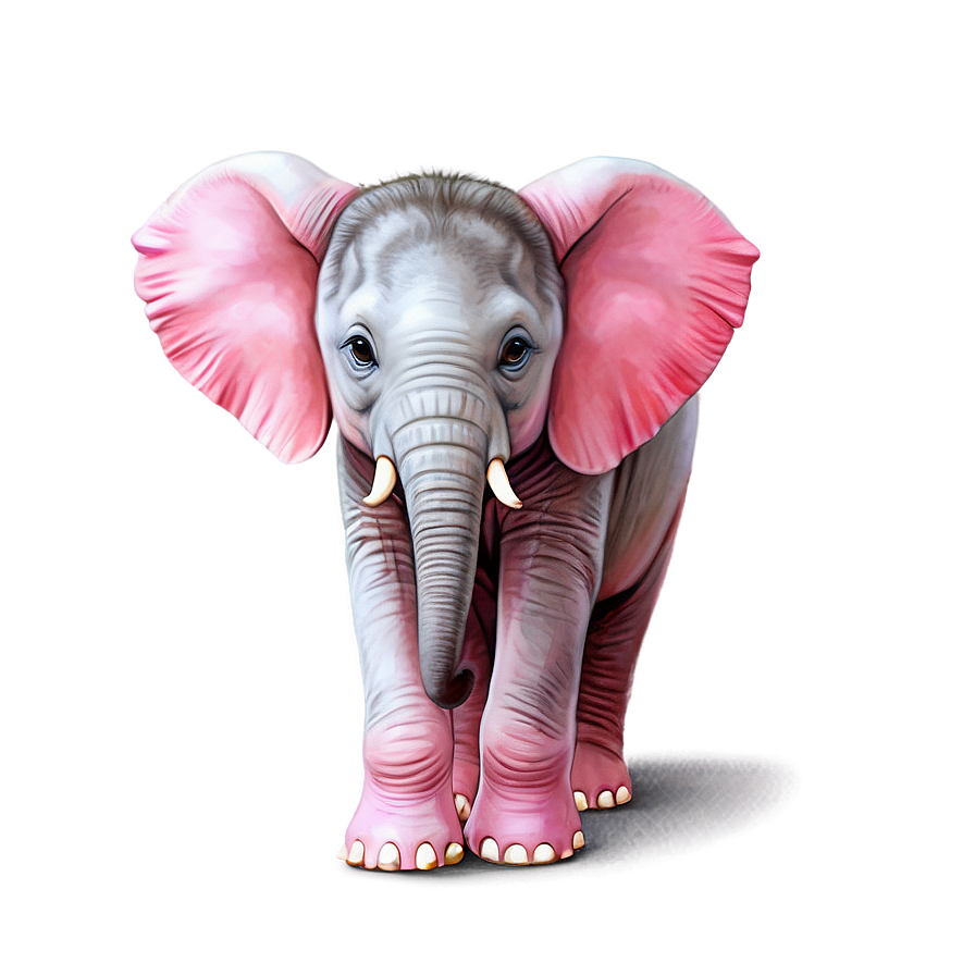 Adorable Pink Elephant Png 06292024