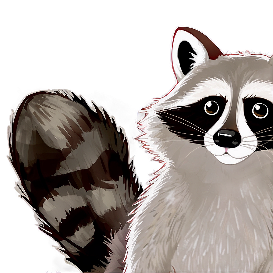 Adorable Raccoon Artwork Png Kxx